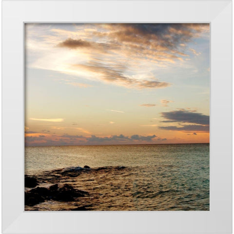 Bimini Seascape II White Modern Wood Framed Art Print by Bryant, Susan