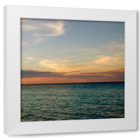 Bimini Seascape III White Modern Wood Framed Art Print by Bryant, Susan