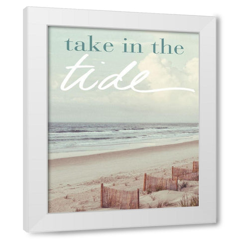 Take in the Tide White Modern Wood Framed Art Print by Mansfield, Kathy