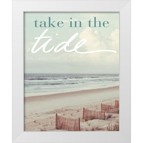 Take in the Tide White Modern Wood Framed Art Print by Mansfield, Kathy
