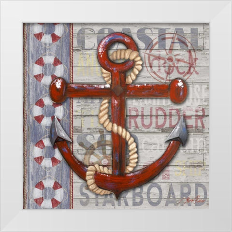 A Sailors Life I White Modern Wood Framed Art Print by Ritter, Gina