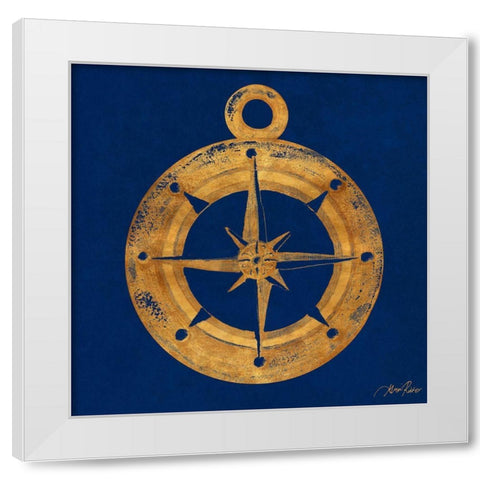 Golden Compass White Modern Wood Framed Art Print by Ritter, Gina
