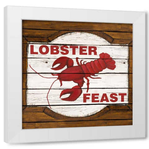 Lobster Feast White Modern Wood Framed Art Print by Ritter, Gina