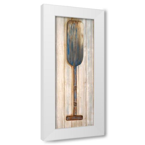 Blue Paddle White Modern Wood Framed Art Print by Ritter, Gina