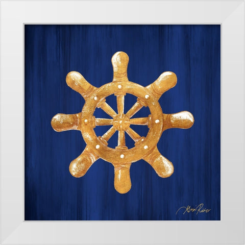 Golden Sailing White Modern Wood Framed Art Print by Ritter, Gina