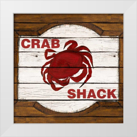 Crab Shack White Modern Wood Framed Art Print by Ritter, Gina