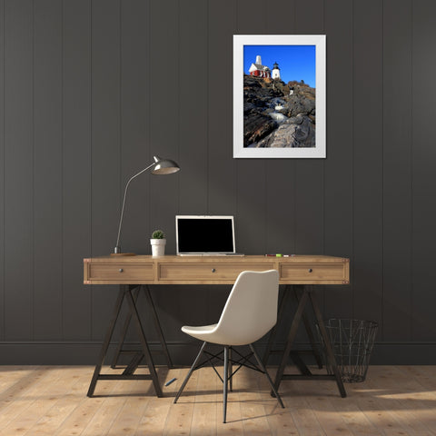 Pemaquid Point I White Modern Wood Framed Art Print by Veilleux, Jason