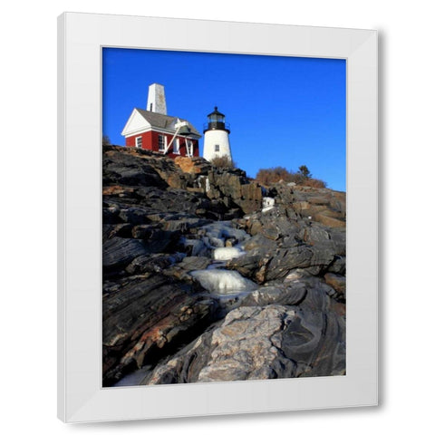 Pemaquid Point I White Modern Wood Framed Art Print by Veilleux, Jason