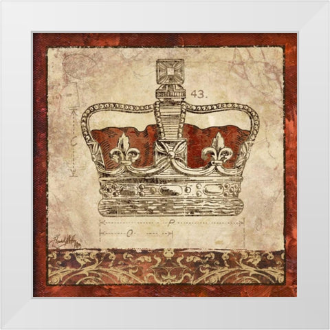 Crowns I White Modern Wood Framed Art Print by Medley, Elizabeth