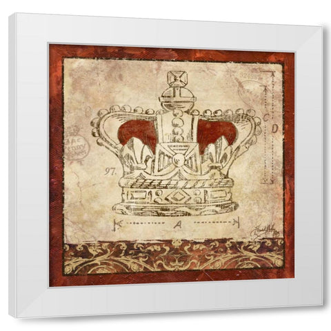 Crowns II White Modern Wood Framed Art Print by Medley, Elizabeth