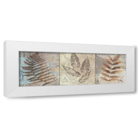 Leaves and Rosettes II White Modern Wood Framed Art Print by Medley, Elizabeth