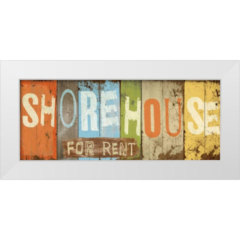 Shorehouse White Modern Wood Framed Art Print by Medley, Elizabeth