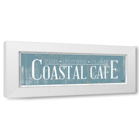 Coastal Cafe White Modern Wood Framed Art Print by Medley, Elizabeth
