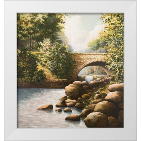 Grant Park White Modern Wood Framed Art Print by Nawrocke, Bruce