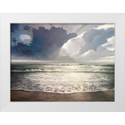 A New Beginning White Modern Wood Framed Art Print by Nawrocke, Bruce
