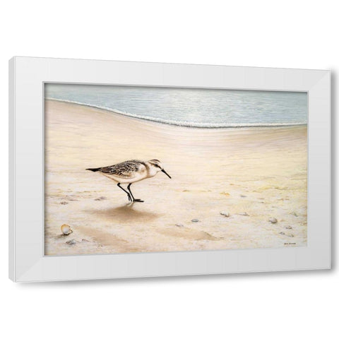Morning Stroll White Modern Wood Framed Art Print by Nawrocke, Bruce
