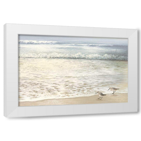 Strolling Along White Modern Wood Framed Art Print by Nawrocke, Bruce