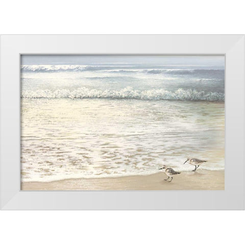 Strolling Along White Modern Wood Framed Art Print by Nawrocke, Bruce