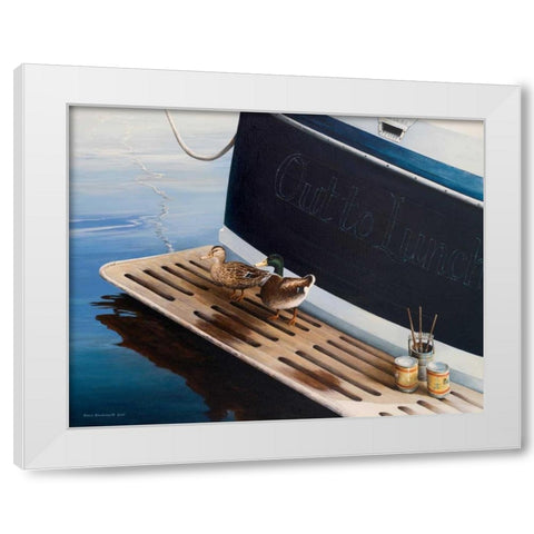 Out to Lunch White Modern Wood Framed Art Print by Nawrocke, Bruce