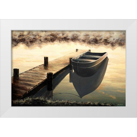 Quiet Morning White Modern Wood Framed Art Print by Nawrocke, Bruce
