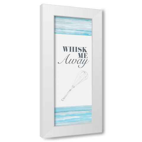 Whisk Me Away White Modern Wood Framed Art Print by Ritter, Gina
