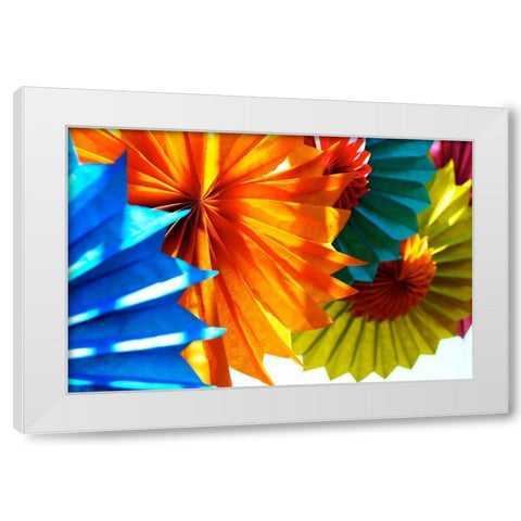 Paper Flowers White Modern Wood Framed Art Print by Peck, Gail