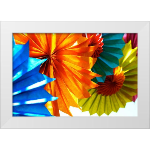 Paper Flowers White Modern Wood Framed Art Print by Peck, Gail