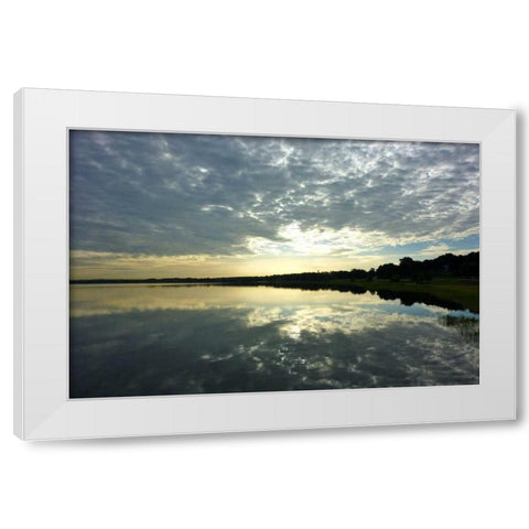 Reflections of the Sky White Modern Wood Framed Art Print by Peck, Gail