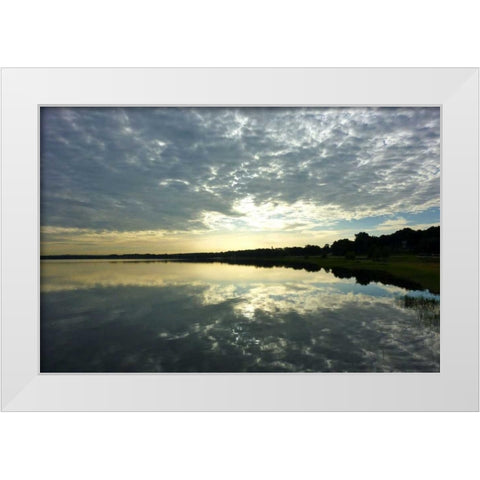 Reflections of the Sky White Modern Wood Framed Art Print by Peck, Gail