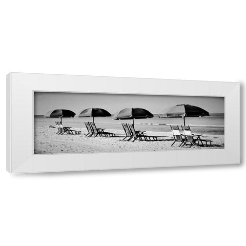 Beach Reunion White Modern Wood Framed Art Print by Peck, Gail