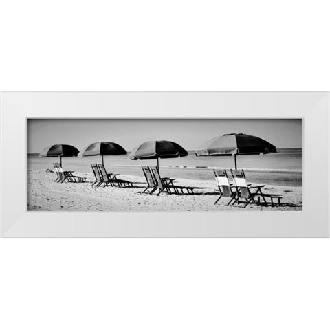 Beach Reunion White Modern Wood Framed Art Print by Peck, Gail