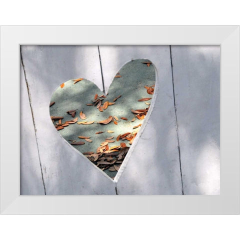 Heart Full of Love White Modern Wood Framed Art Print by Peck, Gail