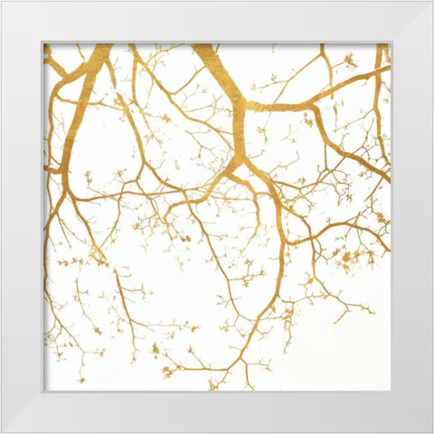 Branch Silhouette II White Modern Wood Framed Art Print by Peck, Gail
