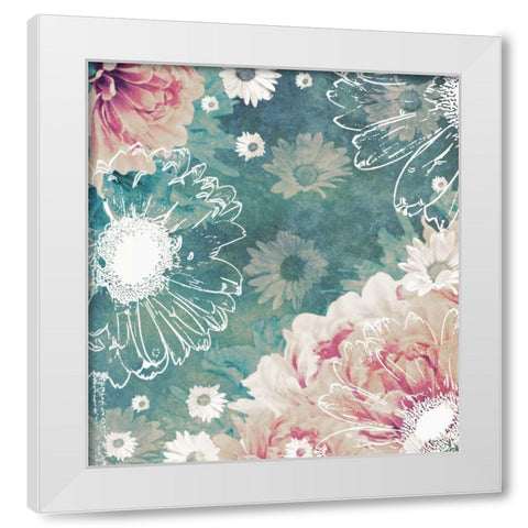 Ethereal Flowers White Modern Wood Framed Art Print by Peck, Gail