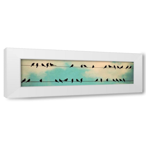 Together Again Panel White Modern Wood Framed Art Print by Peck, Gail