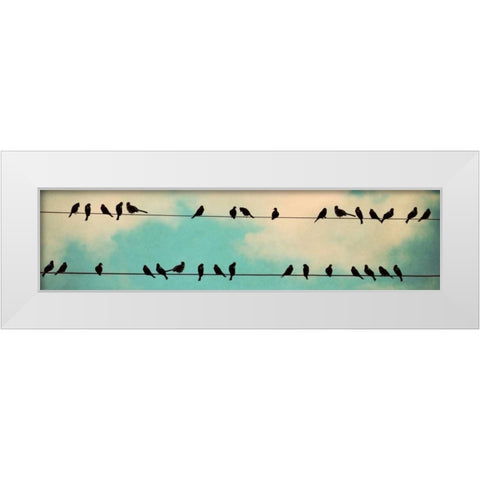 Together Again Panel White Modern Wood Framed Art Print by Peck, Gail