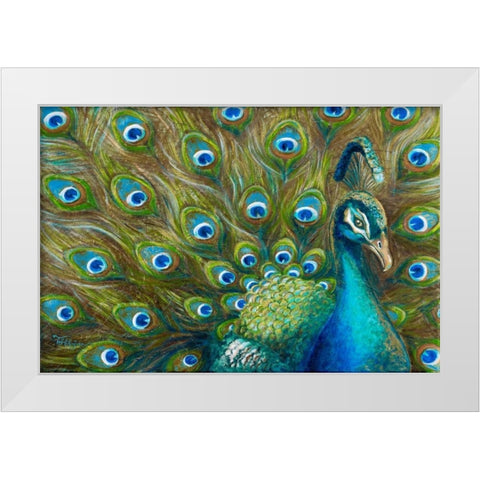 Wild Feathers White Modern Wood Framed Art Print by Hakimipour, Tiffany