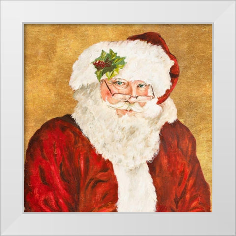 Saint Nick White Modern Wood Framed Art Print by Pinto, Patricia