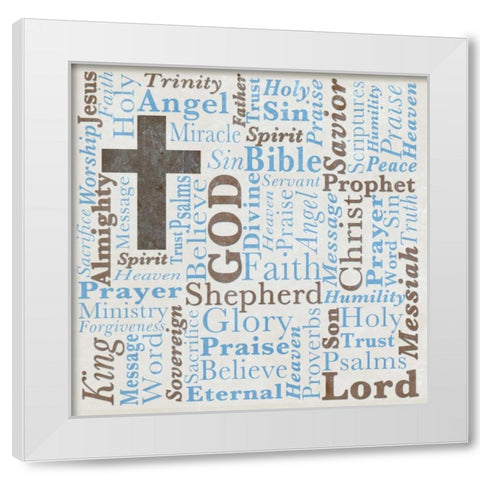 Spiritual Type White Modern Wood Framed Art Print by SD Graphics Studio