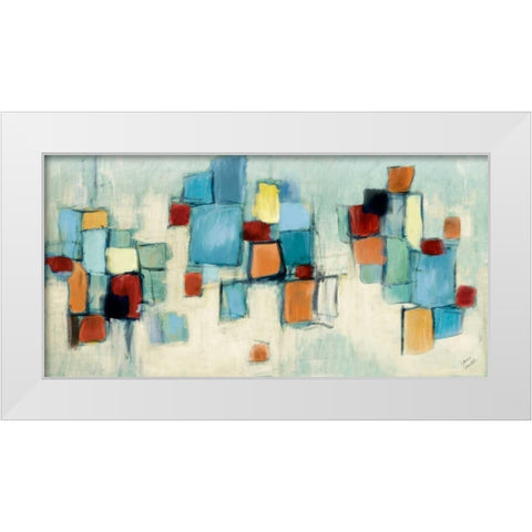 Blueside White Modern Wood Framed Art Print by Loreth, Lanie