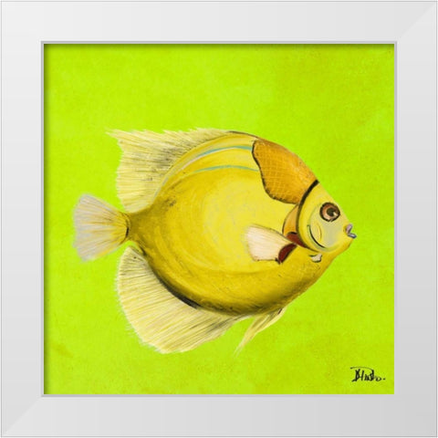 Bright Aquatic Life III White Modern Wood Framed Art Print by Pinto, Patricia