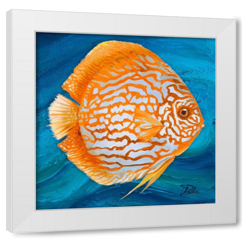 Vibrant Sea Life II White Modern Wood Framed Art Print by Pinto, Patricia