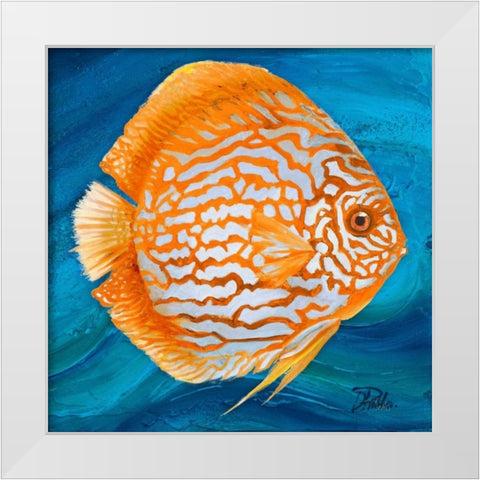 Vibrant Sea Life II White Modern Wood Framed Art Print by Pinto, Patricia