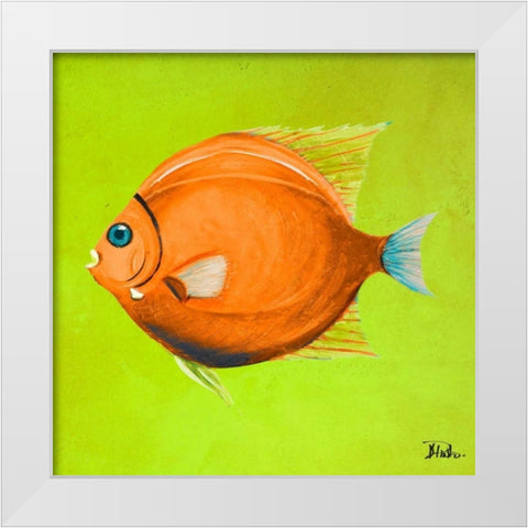 Bright Aquatic Life II White Modern Wood Framed Art Print by Pinto, Patricia