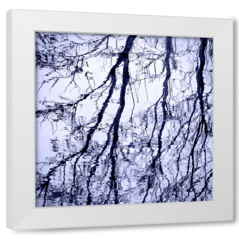 Branches on Purple White Modern Wood Framed Art Print by Peck, Gail