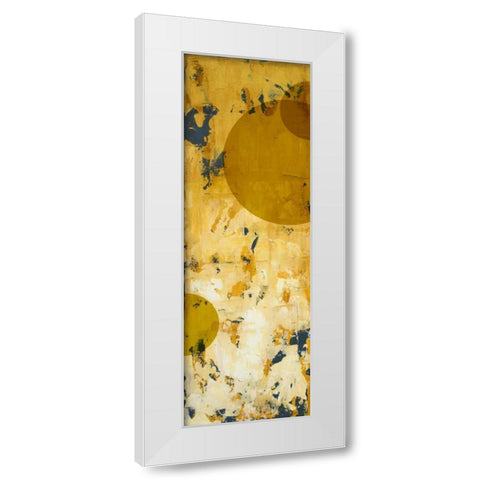 Pathside Perennials with circles White Modern Wood Framed Art Print by Loreth, Lanie