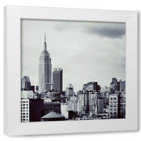 NY Sky White Modern Wood Framed Art Print by Biscardi, Nicholas