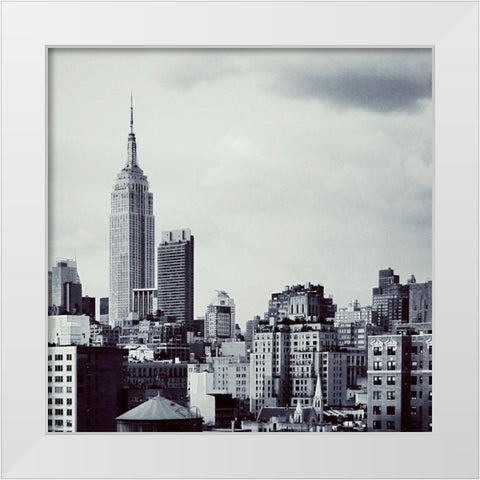NY Sky White Modern Wood Framed Art Print by Biscardi, Nicholas
