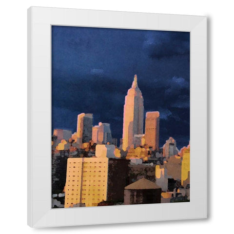The City I White Modern Wood Framed Art Print by Biscardi, Nicholas