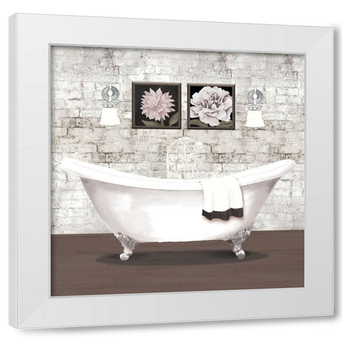 Brick Bath I White Modern Wood Framed Art Print by Medley, Elizabeth